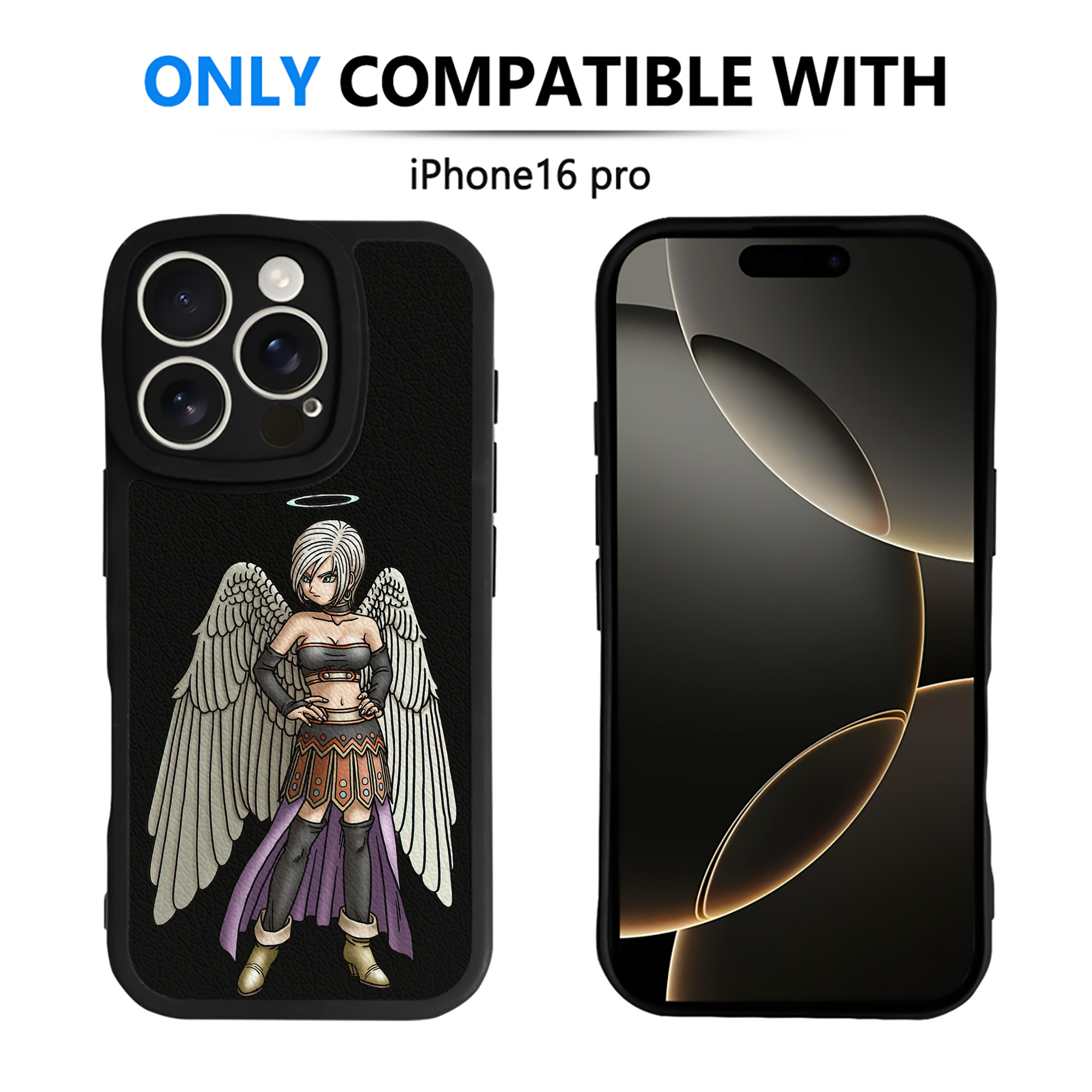 （画像用） ドラゴンクエスト Doragon Kuesuto Dragon Quest 【iPhone 16シリーズ対応】シリコンスマホケース（レザー調） 材質：シリコン